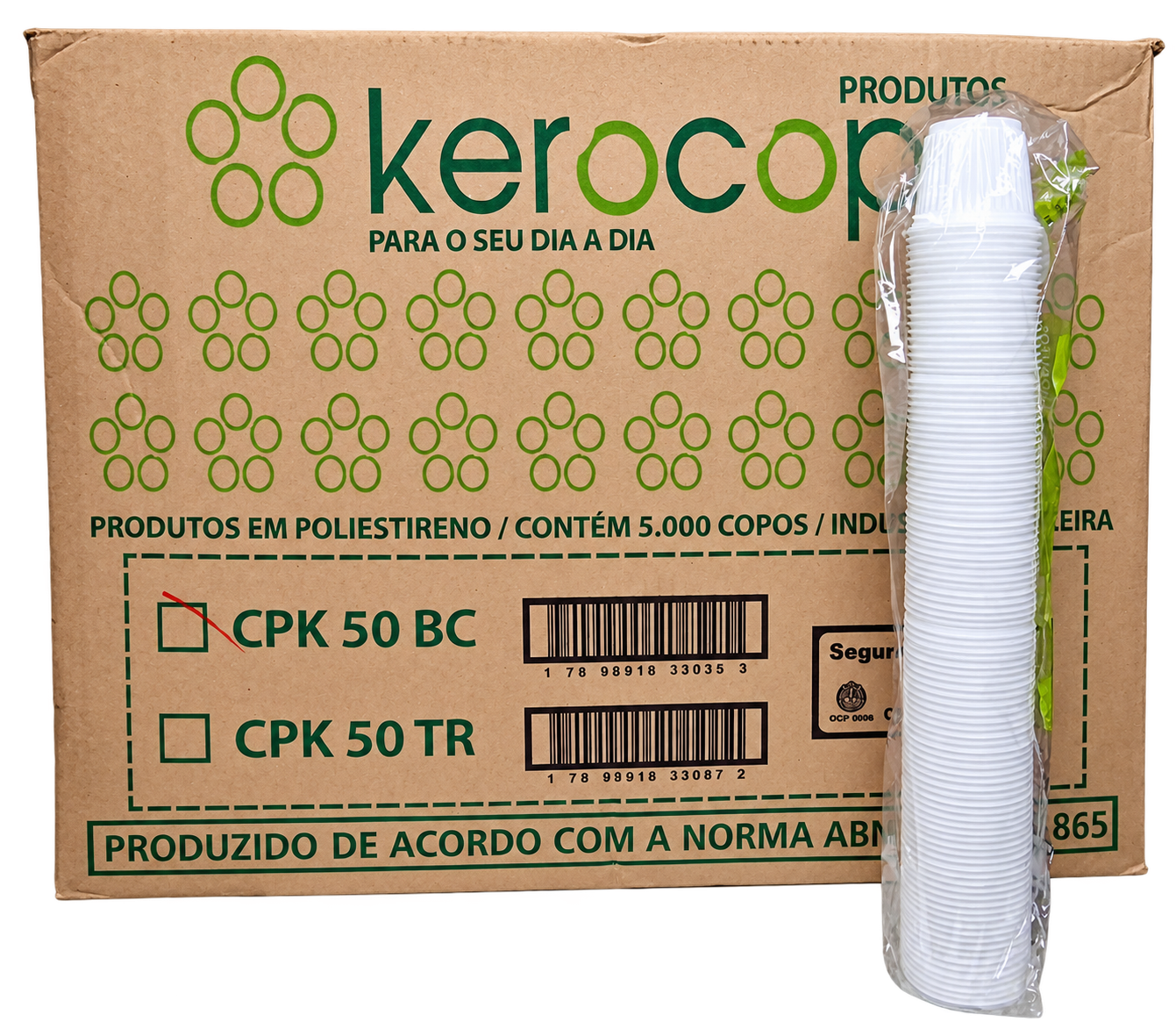 CAIXA DE COPO 50ML - BRANCO C/ 5000 UN - KEROCOPO