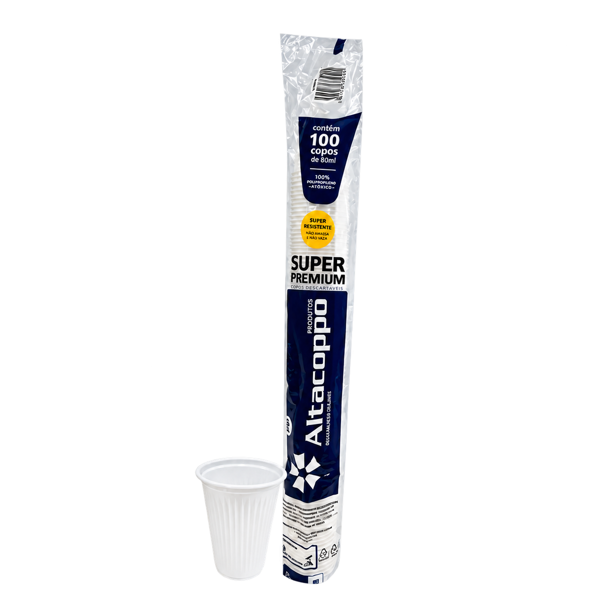 TIRA DE COPO DESCARTAVEL 80ML C/100 UNI