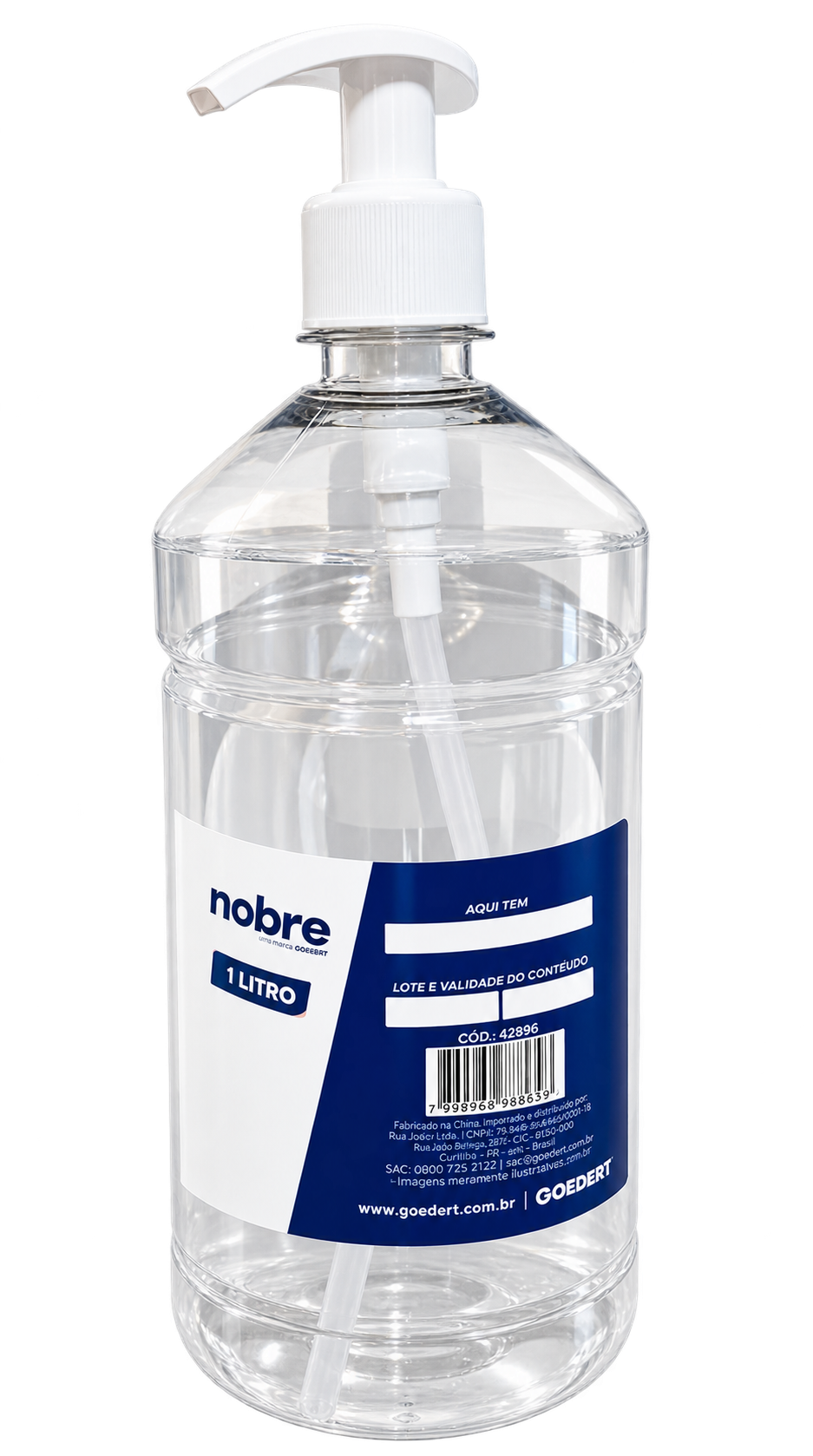 FRASCO COM VALVULA PUMP 1 LITRO NOBRE