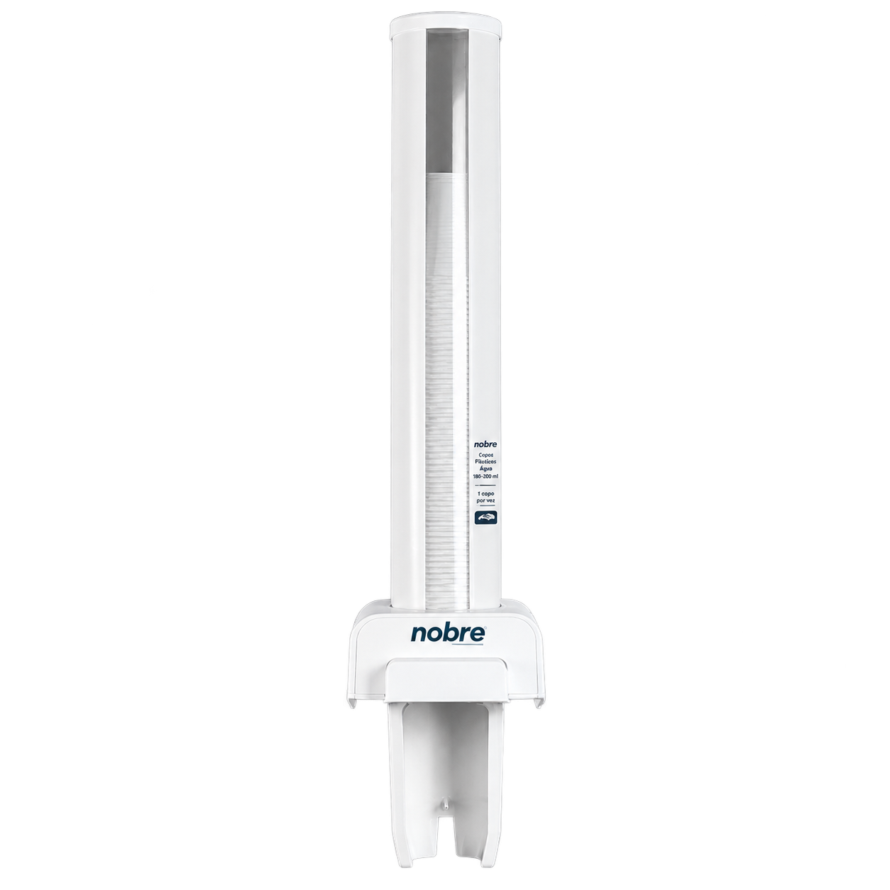 DISPENSER POUPADOR DE COPOS 150 A 200ML BRANCO MULTICOPO - NOBRE