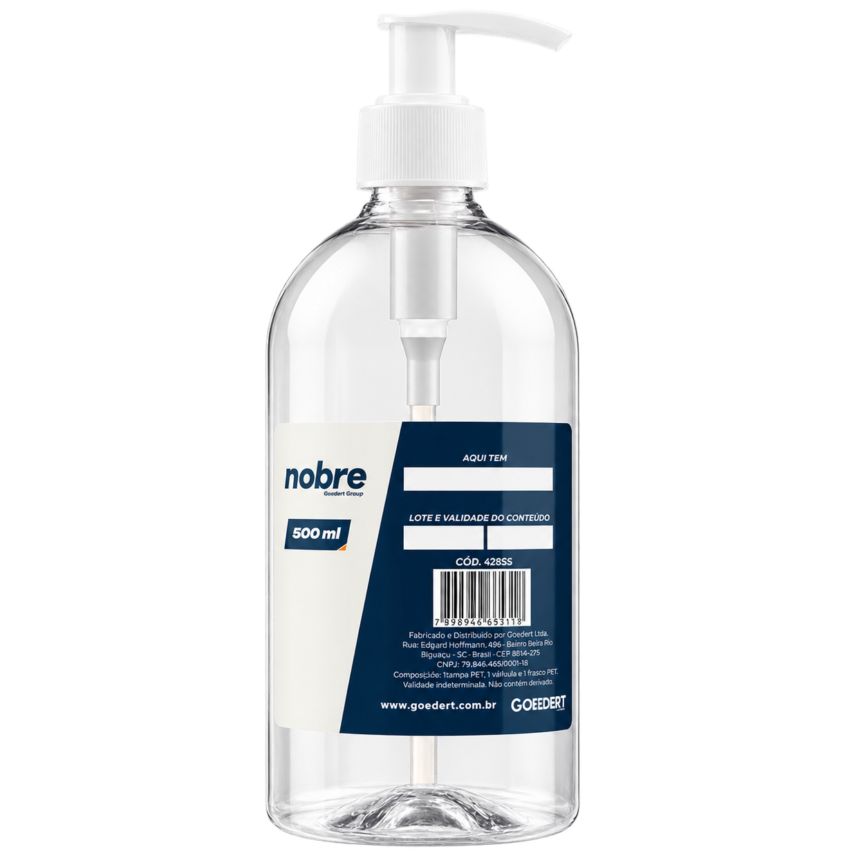 FRASCO COM VALVULA PUMP 500ML - NOBRE