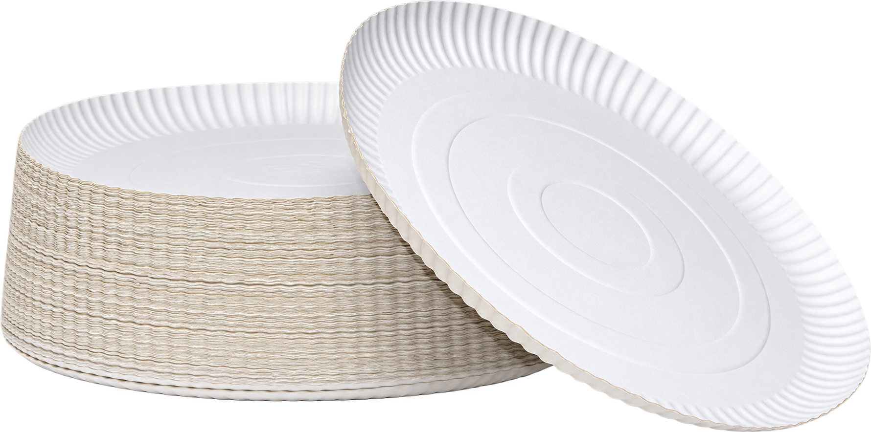 PRATO DE PAPEL PLASTIFICADO BRANCO N°07 COM 10 UND