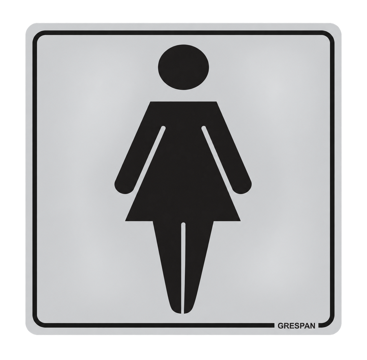 PLACA DE SINALIZACAO WC FEMININO GRESPAN