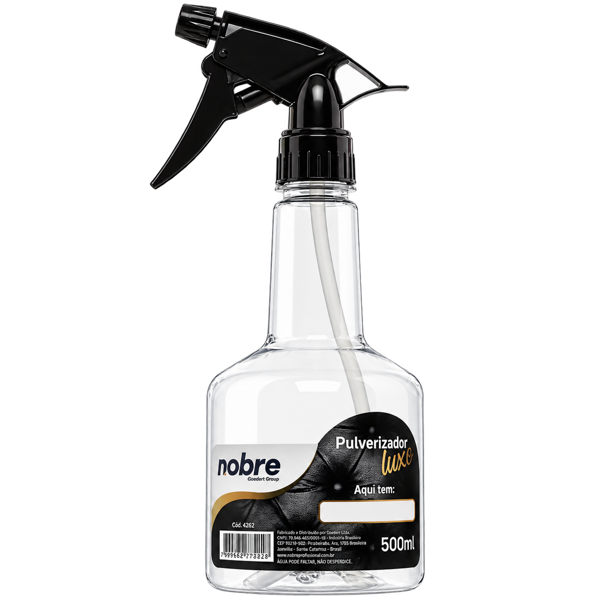 PULVERIZADOR TRANSPARENTE LUXO 500ML (COM GATILHAO) - NOBRE