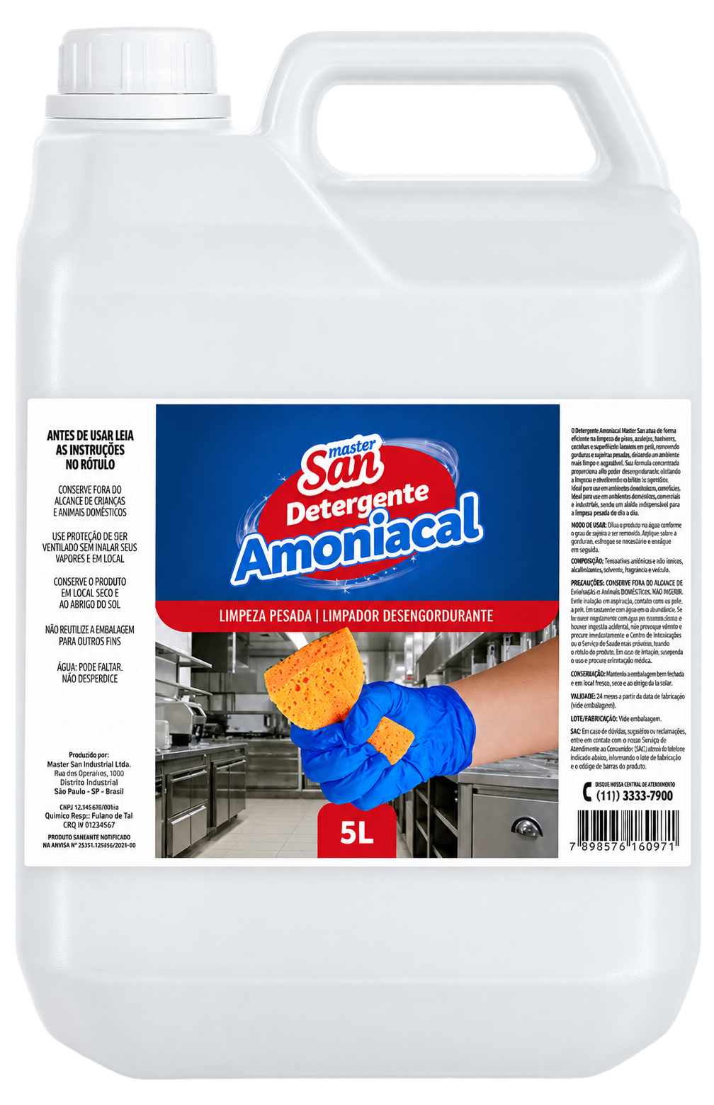 DETERGENTE AMONIACAL 5 LITROS MASTERSAN