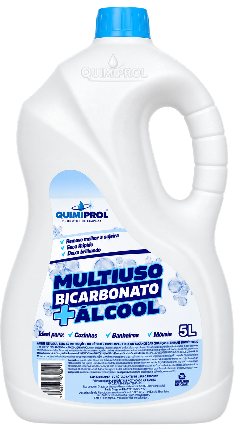 MULTIUSO COM BICARBONATO E ALCOOL 5 LITROS QUIMIPROL