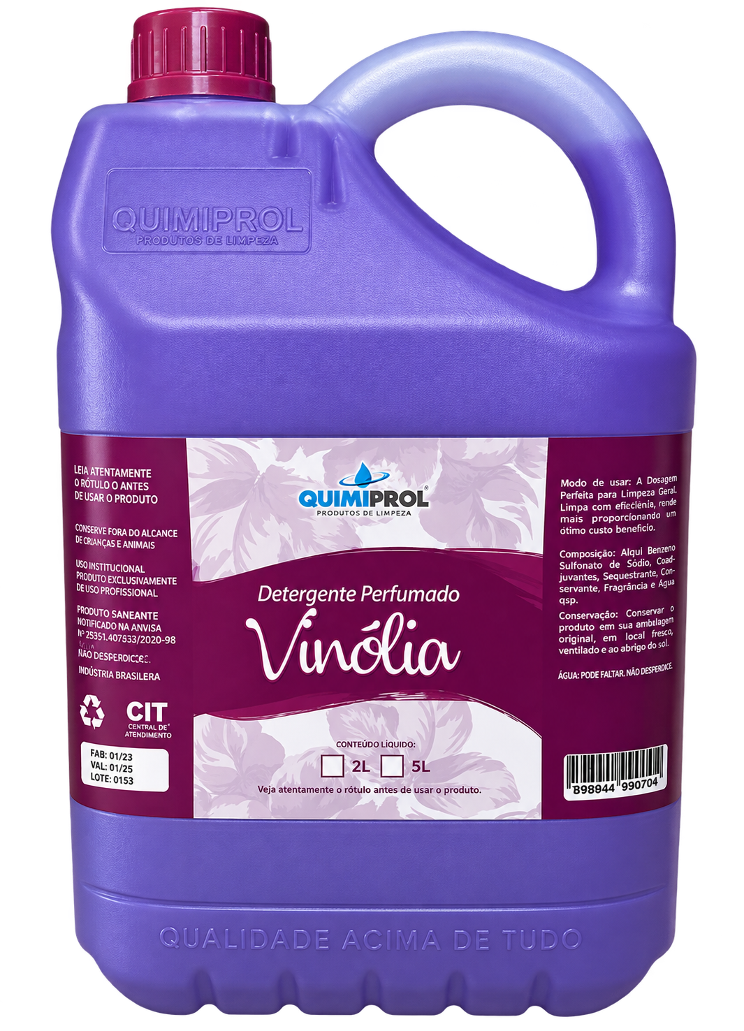 SABONETE LIQUIDO VINOLIA 5 LITROS QUIMIPROL