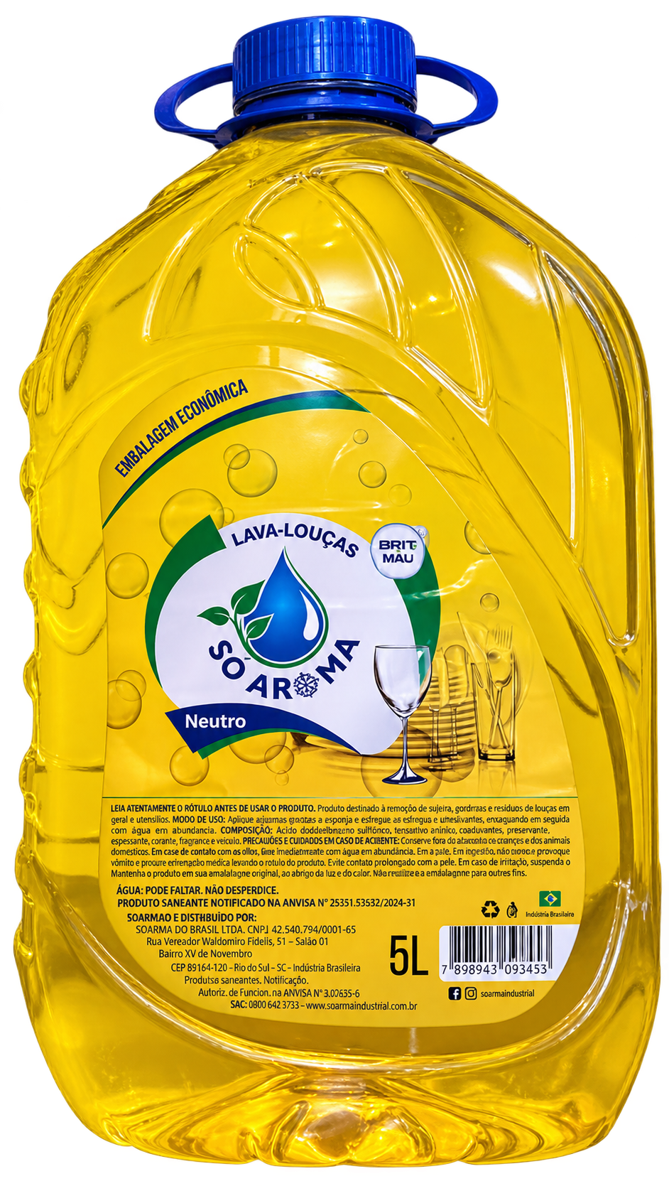 DETERGENTE NEUTRO 5 LITROS SO AROMA