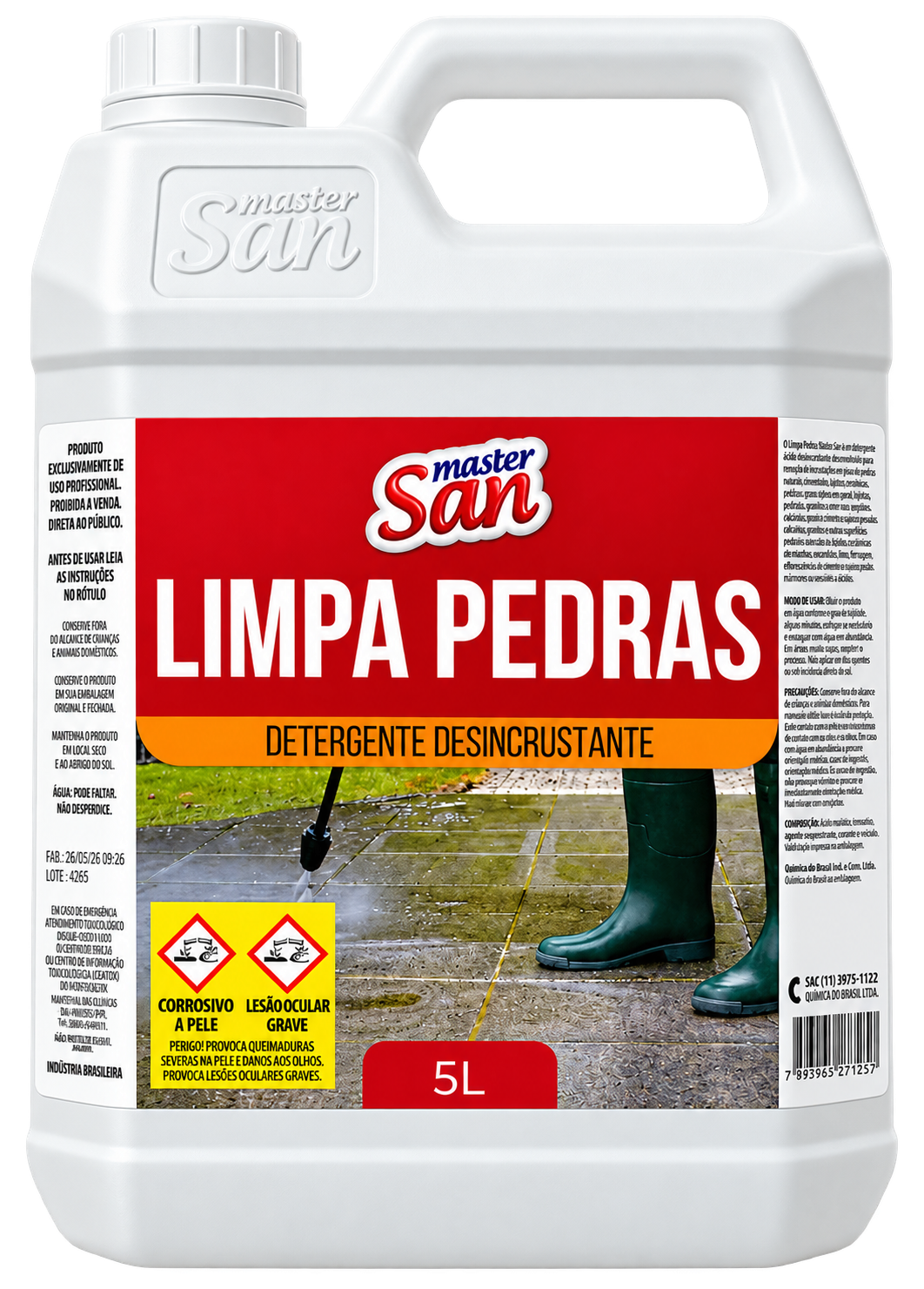 LIMPA PEDRAS 5 LITROS MASTERSAN