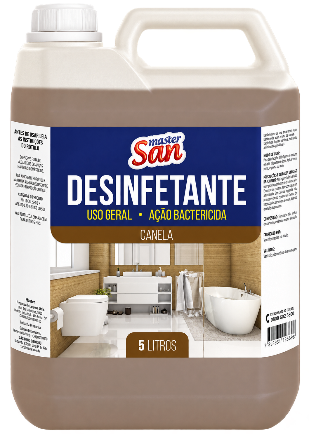 DESINFETANTE CANELA 5 LITROS MASTERSAN