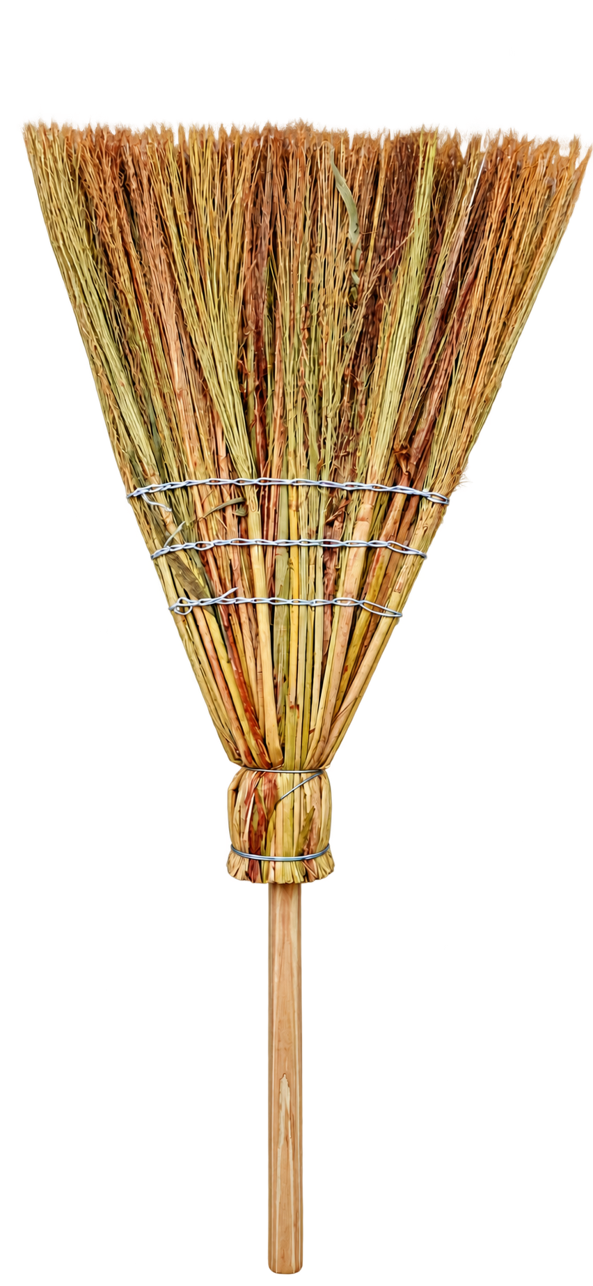 VASSOURA DE PALHA COM 3 COSTURAS