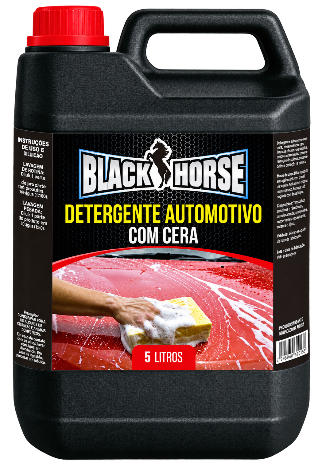 DETERGENTE AUTOMOTIVO COM CERA BLACK HORSE 5L MASTERSAN