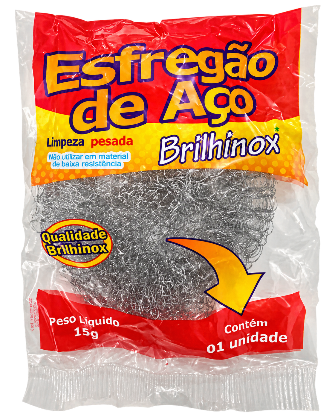 ESFREGAO DE ACO BRILHINOX