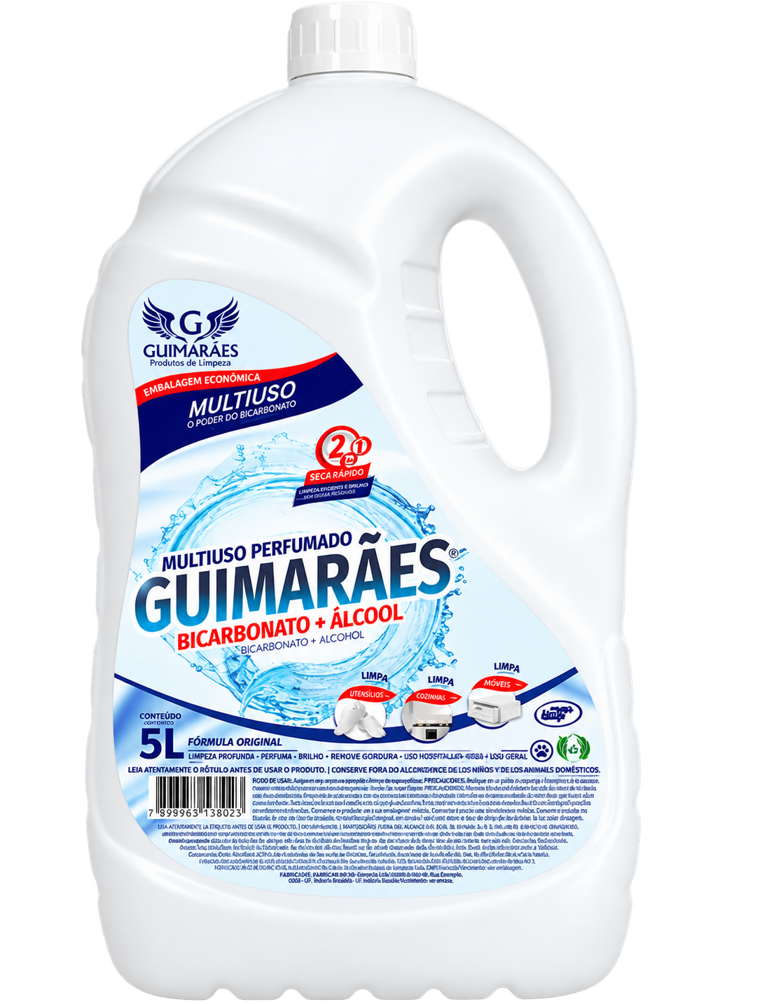 MULTIUSO COM BICARBONATO E ALCOOL 5 LITROS GUIMARAES