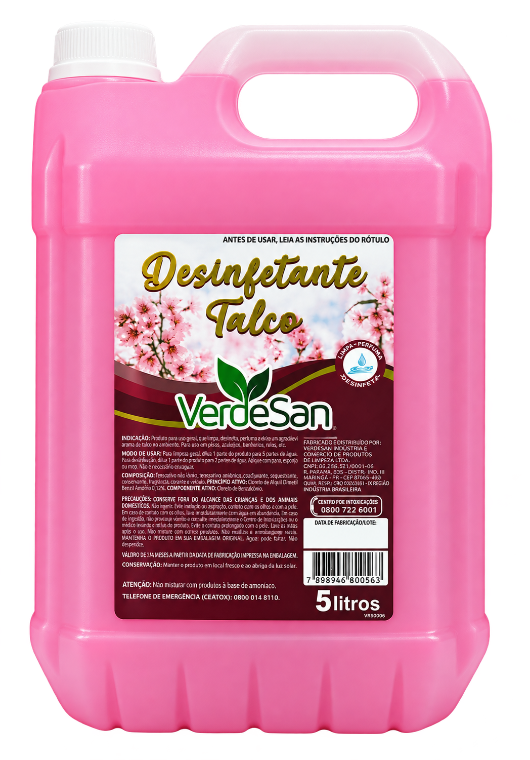 DESINFETANTE TALCO 5 LITROS VERDESAN