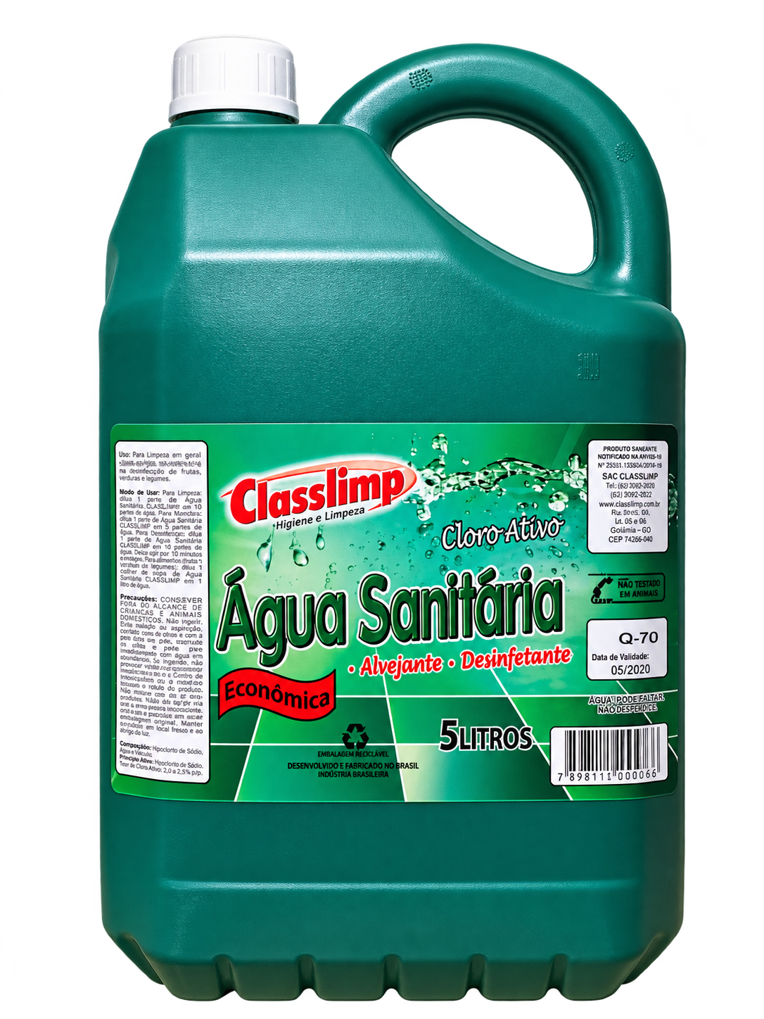AGUA SANITARIA ECONOMICA 5 LITROS CLASSLIMP