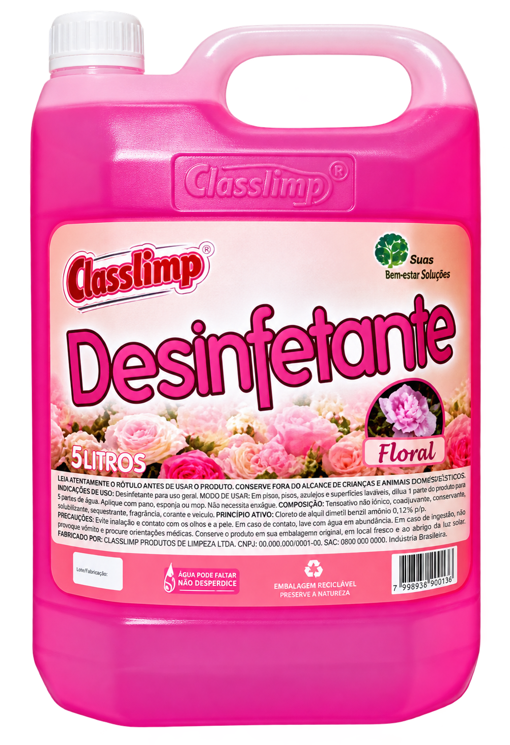 DESINFETANTE FLORAL 5 LITROS CLASSLIMP