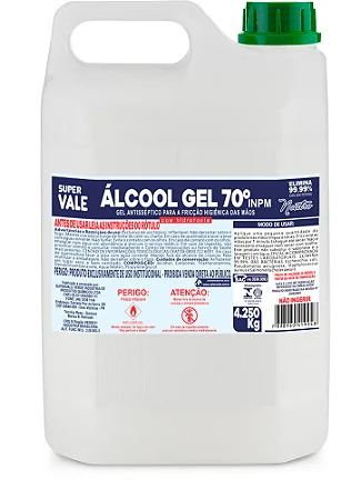 ALCOOL EM GEL 70 INPM 4,250 KG UND SUPERVALE