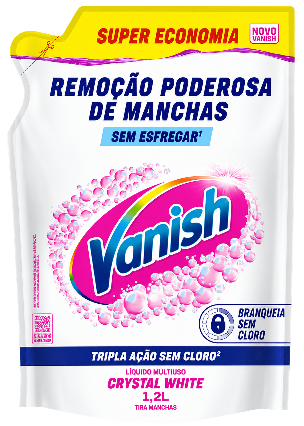 SACHE TIRA MANCHA LIQUIDO CRYSTAL WHITE 1,2 LITROS VANISH