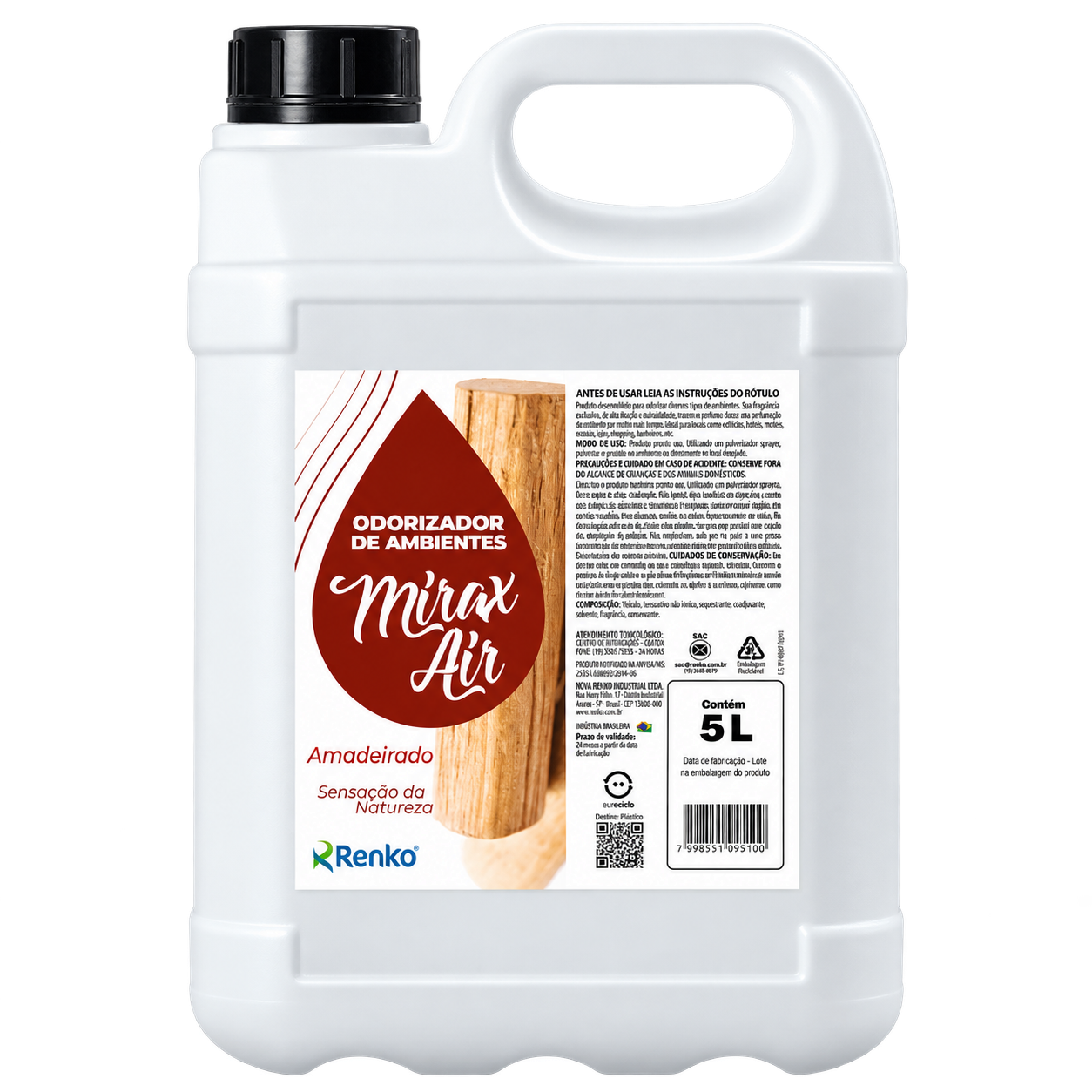ODORIZADOR DE AMBIENTE MIRAX AIR AMADEIRADO 5 LITROS RENKO
