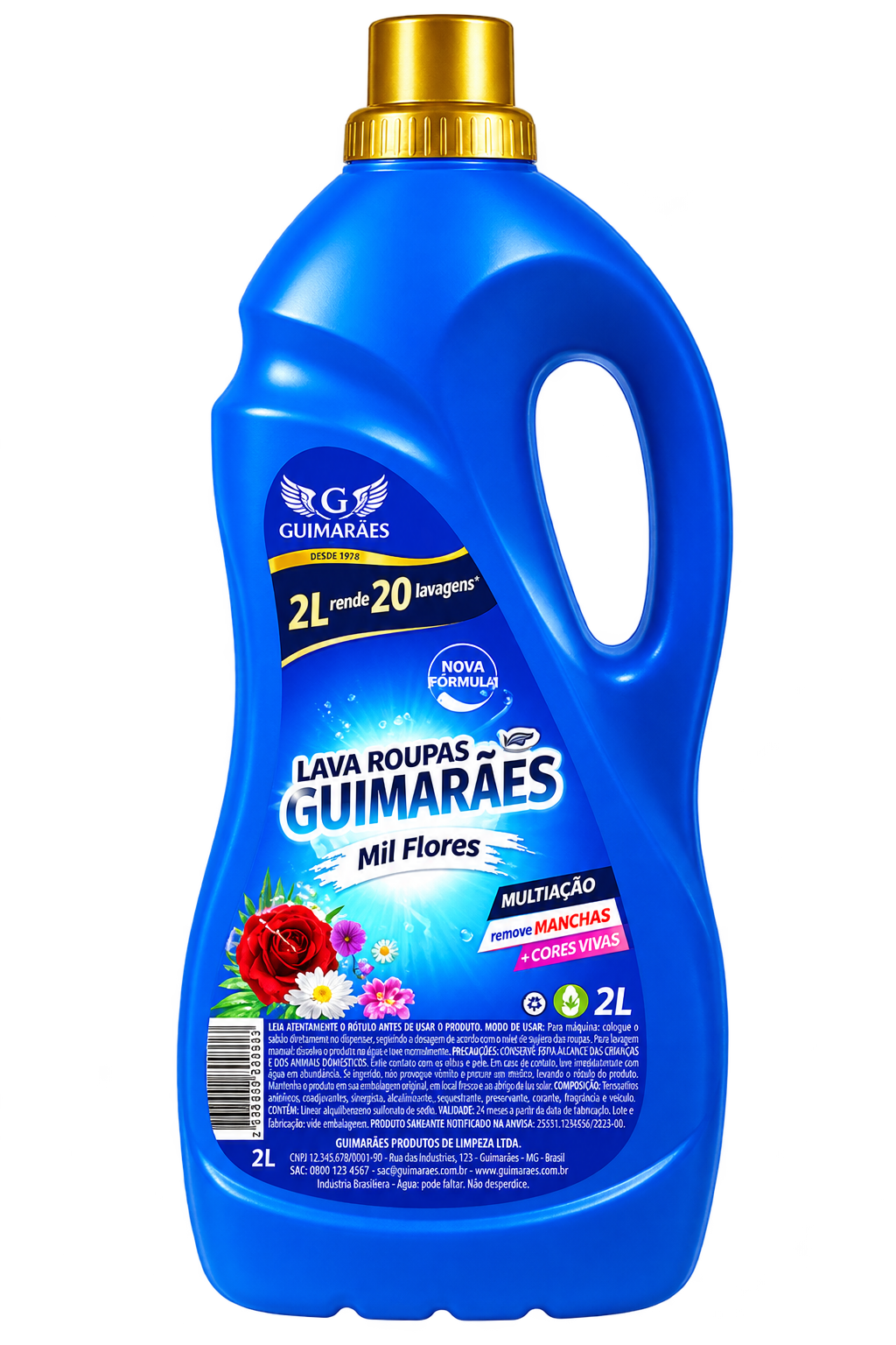 LAVA ROUPAS MIL FLORES 2 LITROS GUIMARAES