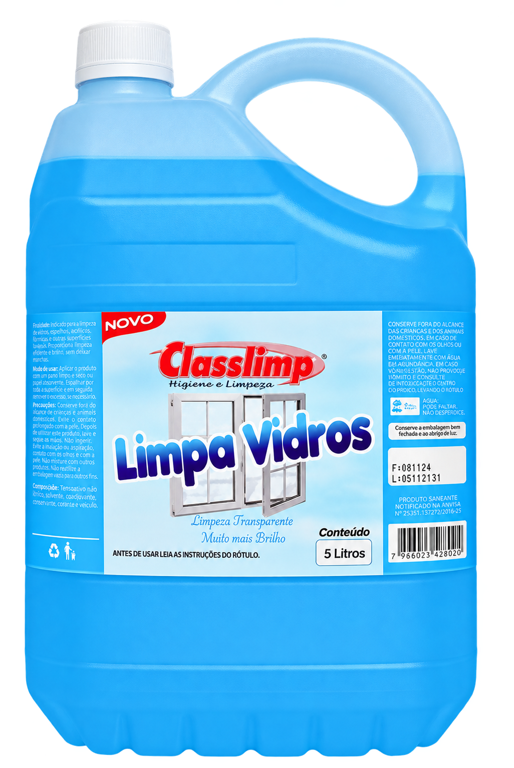 LIMPA VIDROS 5 LITROS CLASSLIMP