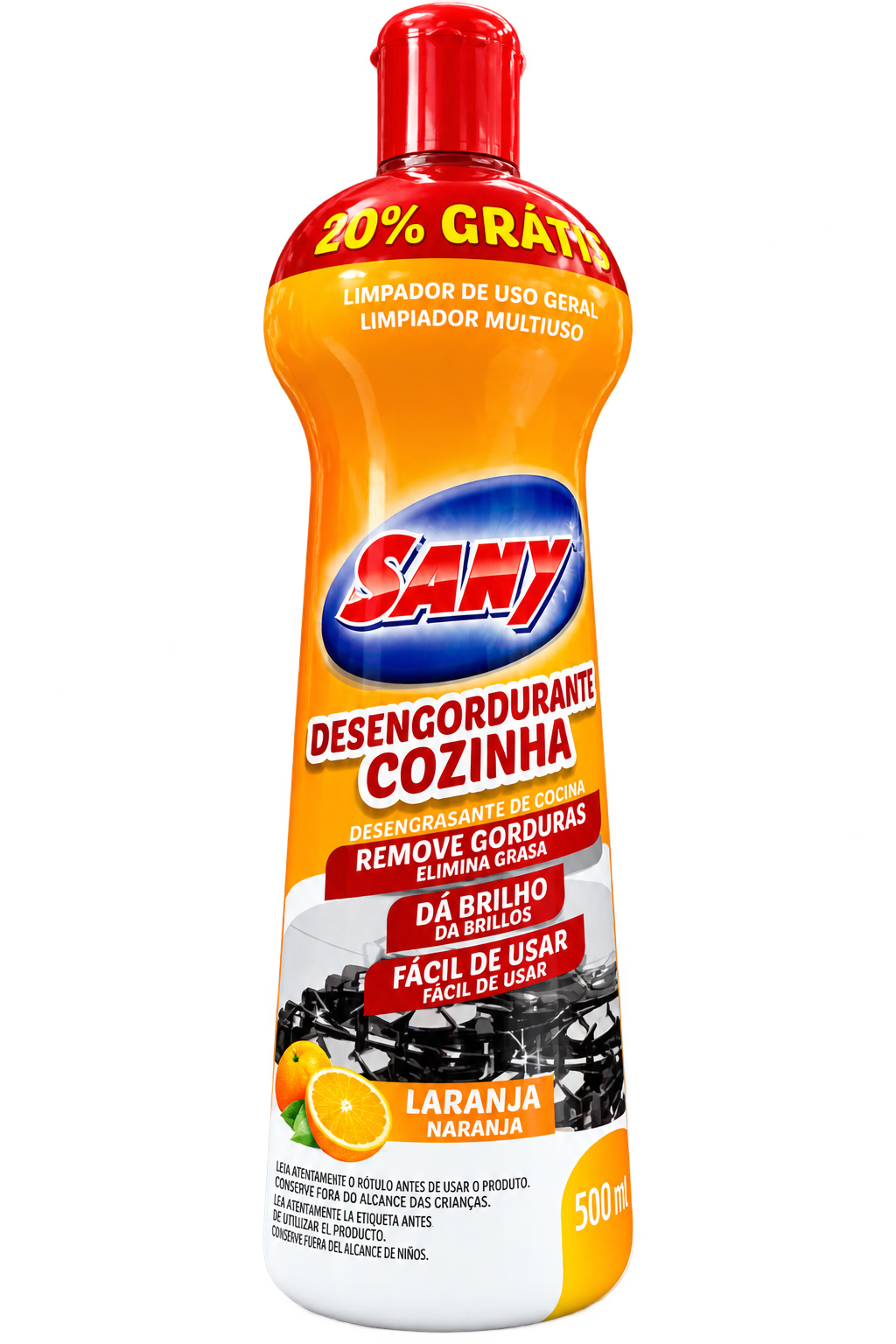 LIMPADOR DESENGORDURANTE COZINHA LARANJA 500 ML SANYMIX