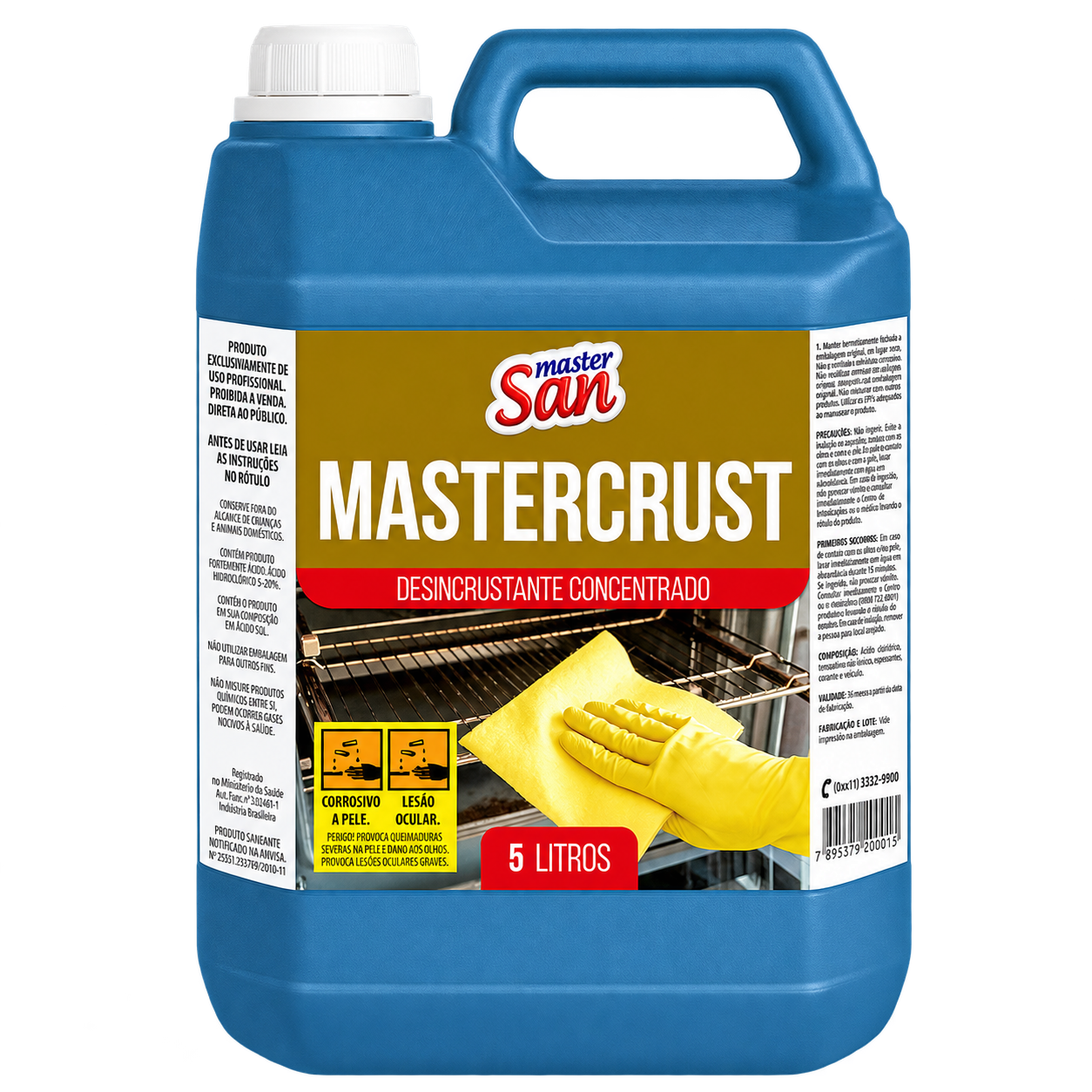 MASTERCRUST DESINCRUSTANTE CONCENTRADO 5 LITROS MASTERSAN