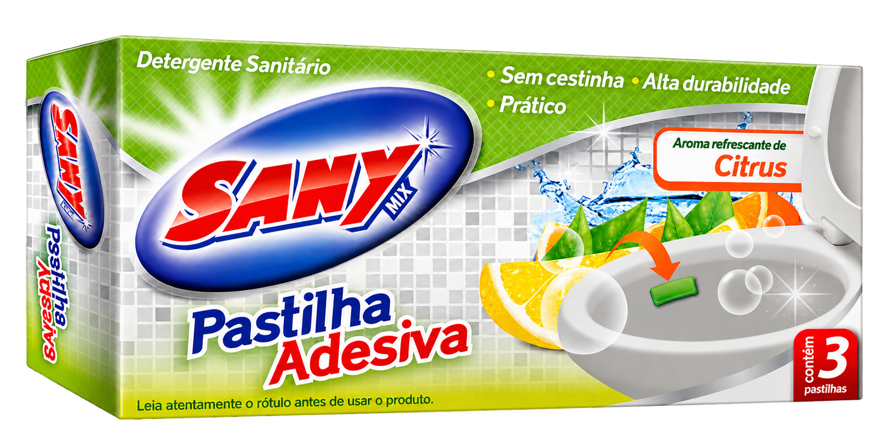 PASTILHA ADESIVA CITRUS COM 3 UND SANYMIX