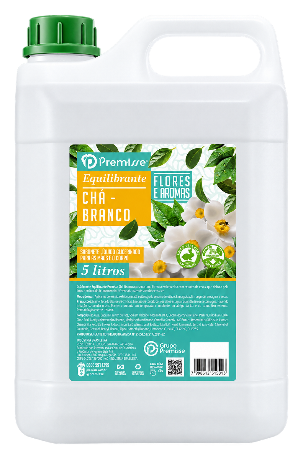 SABONETE LIQUIDO CHA BRANCO 5 LITROS PREMISSE
