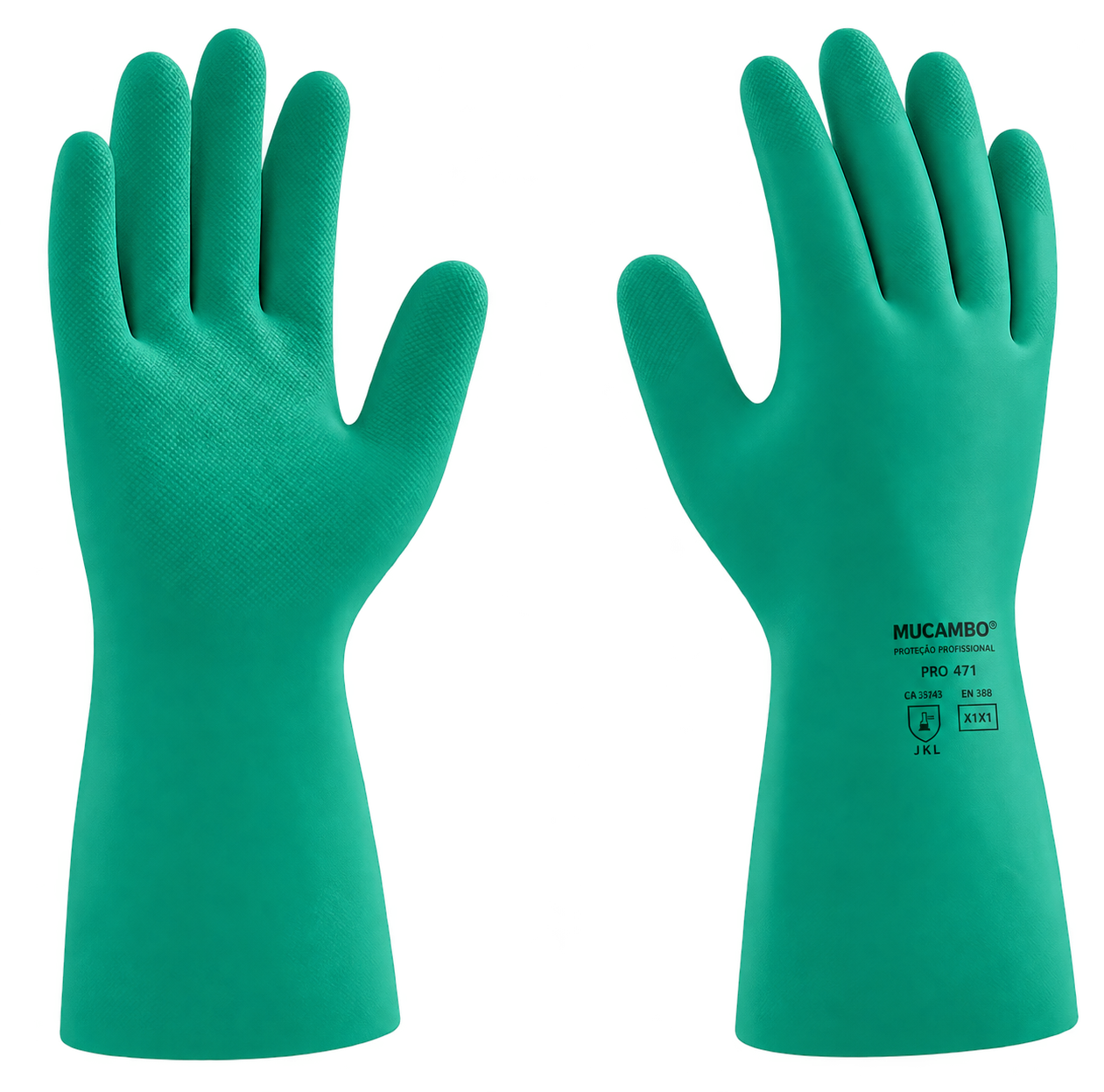 LUVA DE BORRACHA VERDE G 250 TOP - MUCAMBO