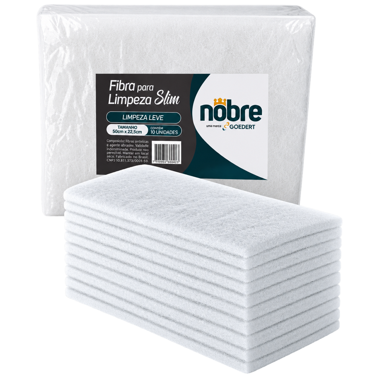 FIBRA P/ LIMPEZA 98X229MM (LIMPEZA LEVE/BRANCO) SLIM K6036 - NOBRE