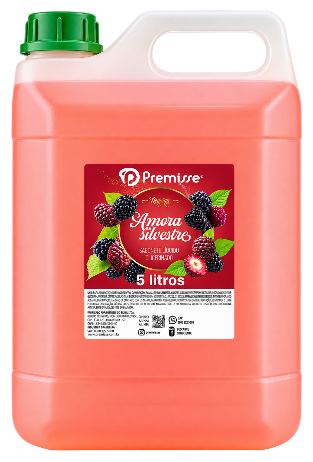 SABONETE LIQUIDO AMORA SILVESTRE 5 LITROS PREMISSE