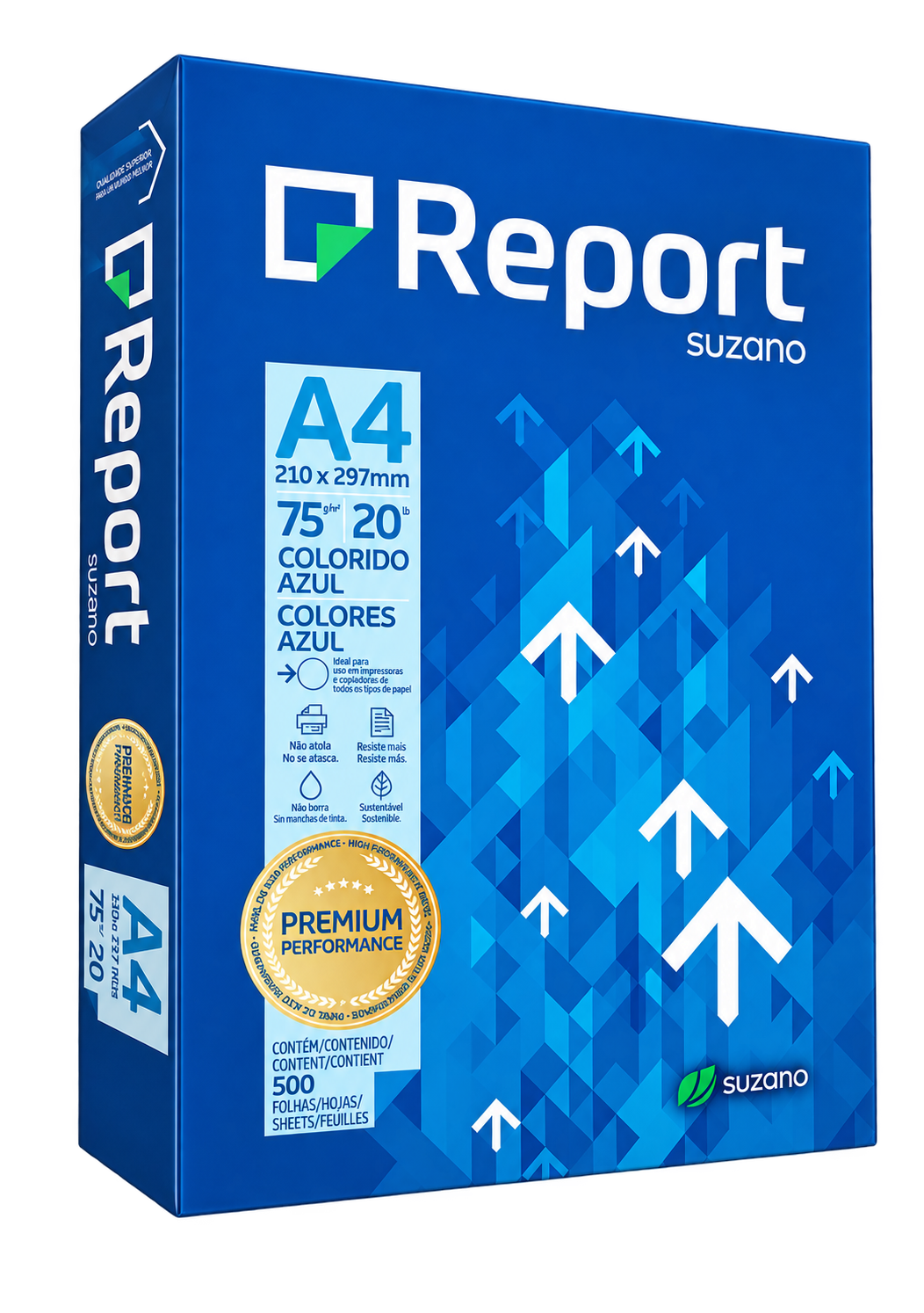 RESMA PAPEL A4 75G/M² COM 500 FLS AZUL REPORT