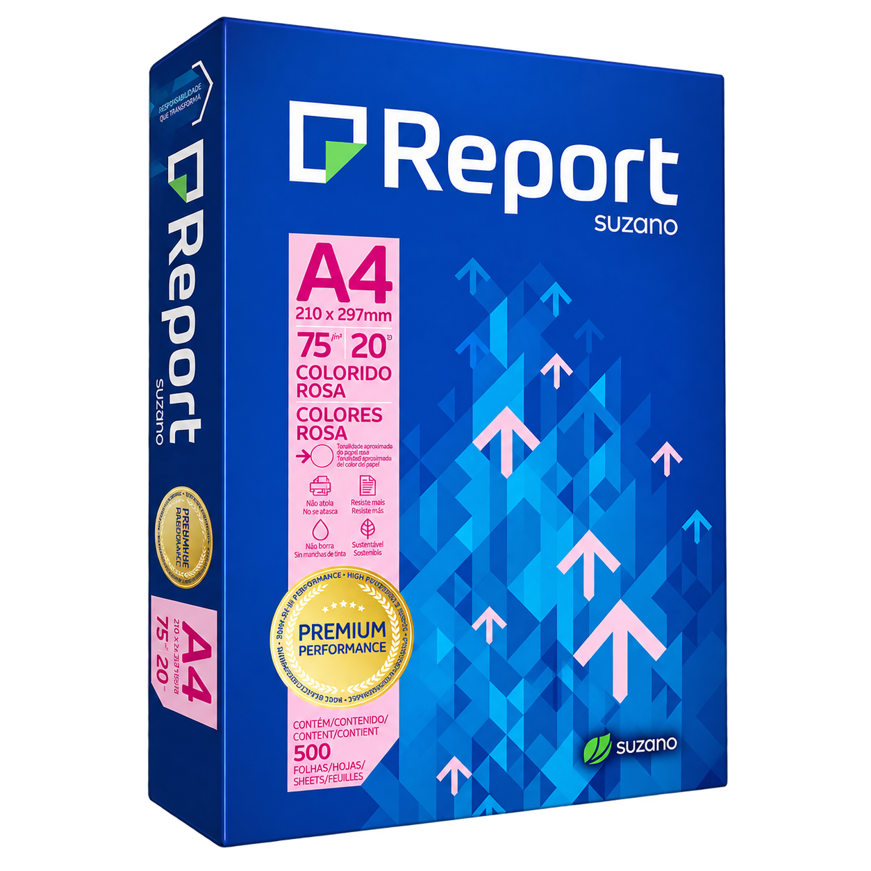 RESMA PAPEL A4 75G/M² COM 500 FLS ROSA REPORT