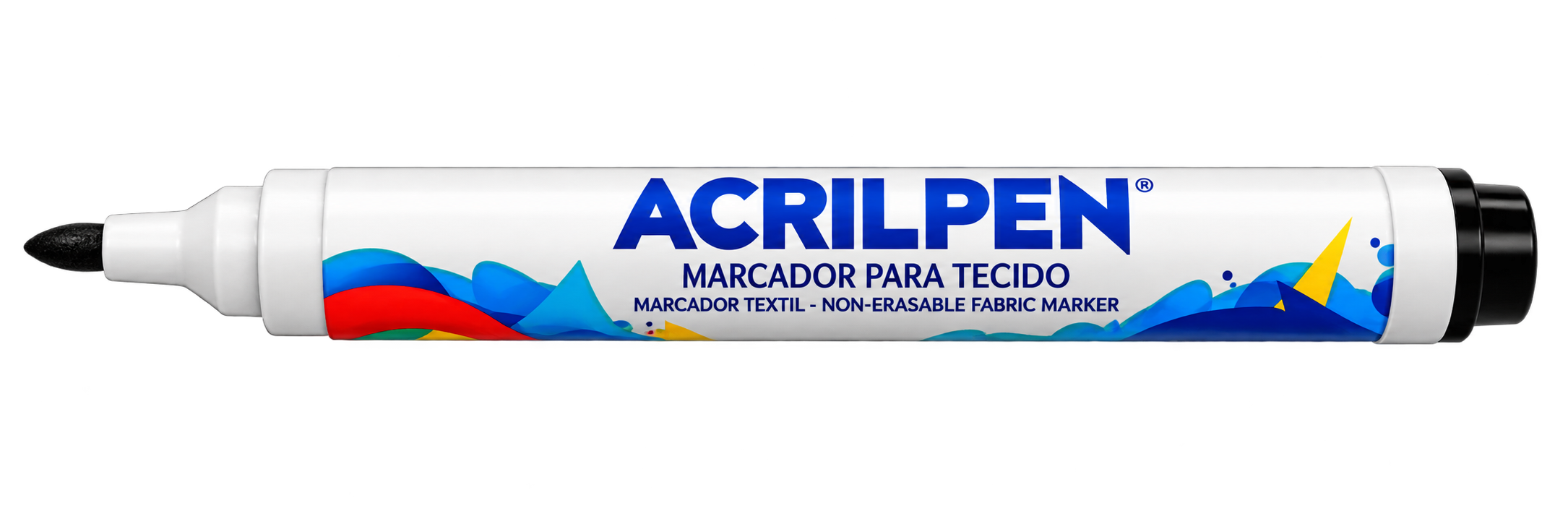 CANETA PARA TECIDO PRETO ACRILEX
