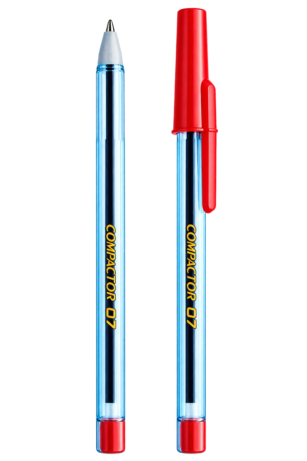 CANETA ESFEROGRAFICA FINA 0.7MM VERMELHO COMPACTOR