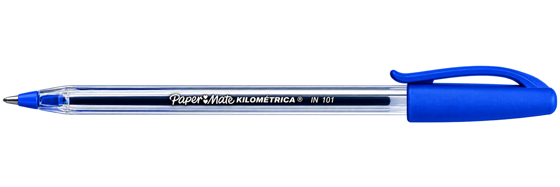 CANETA ESFEROGRAFICA KILOMETRICA 100 MEDIA AZUL PAPER MATE