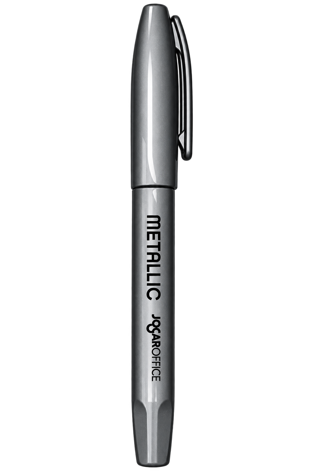 CANETA MARCA TEXTO SLIM METALICO PRATA JOCAR OFFICE