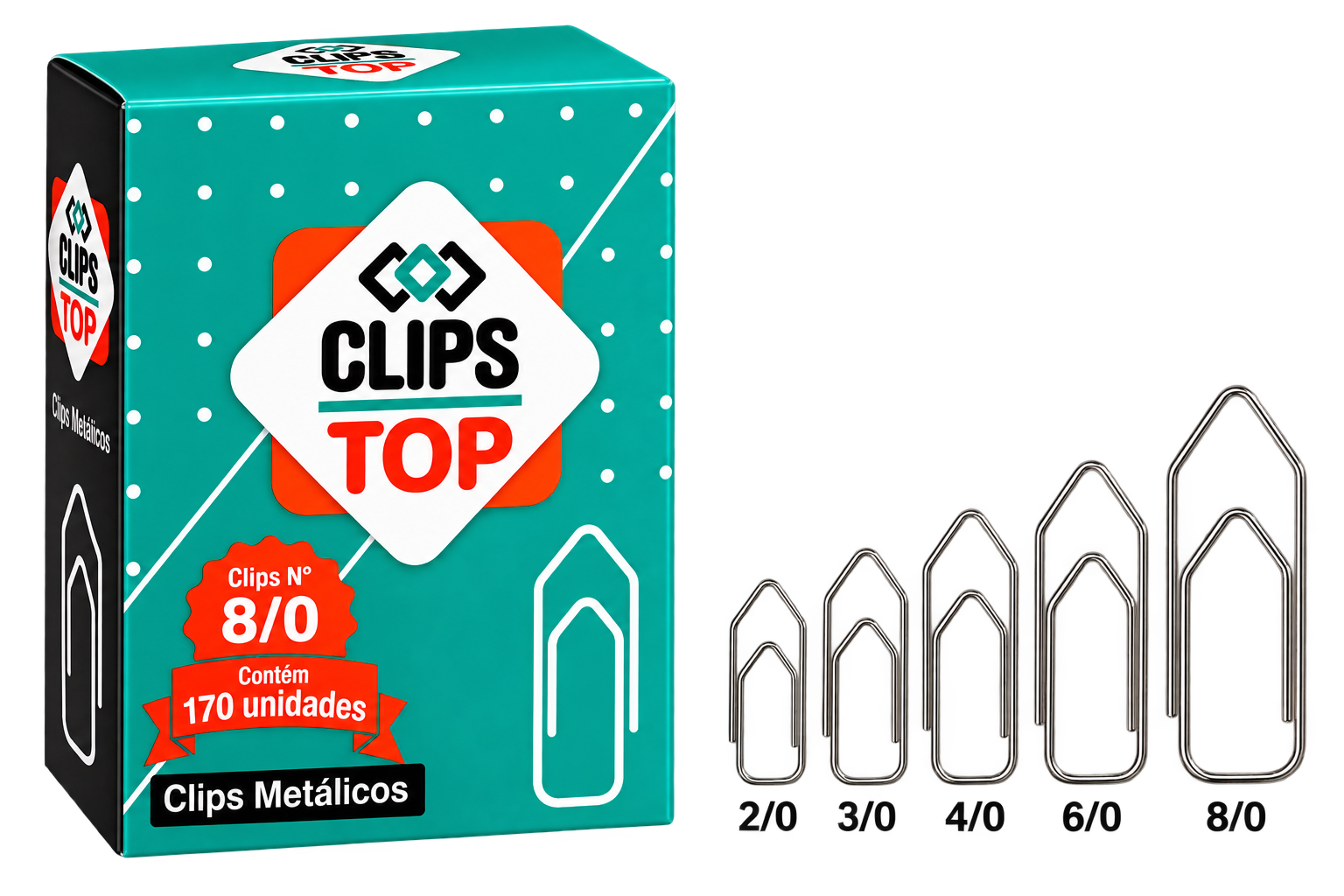 CLIPS NR.8/0 COM 170 UNIDADES