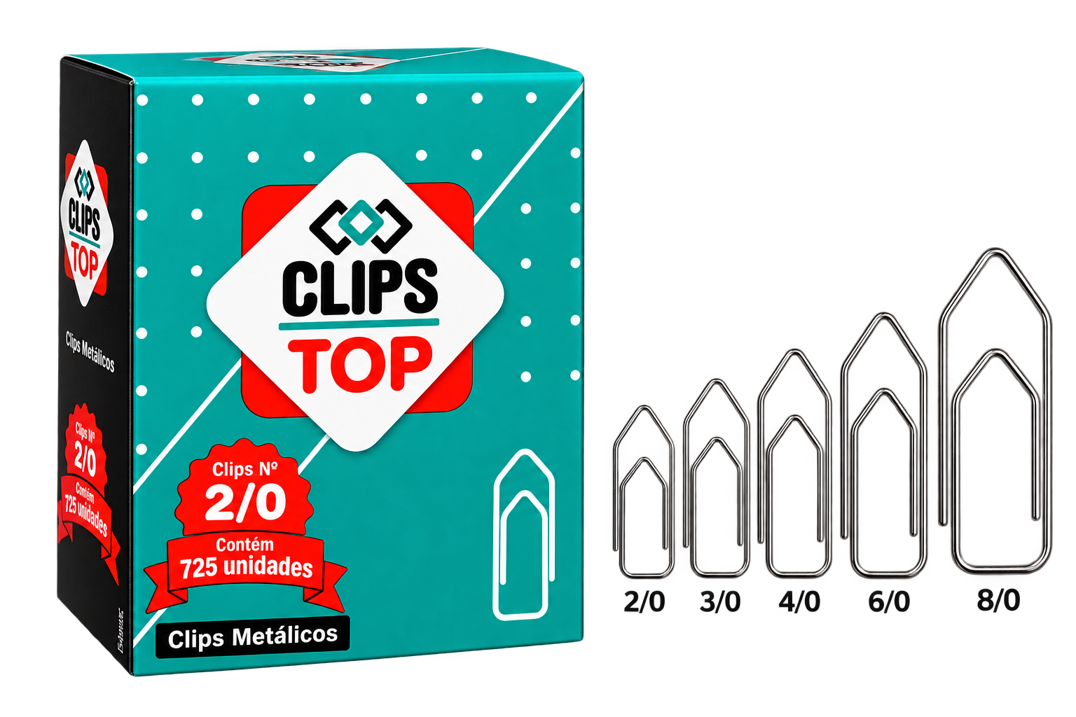 CLIPS NR.2/0 COM 725 UNIDADES