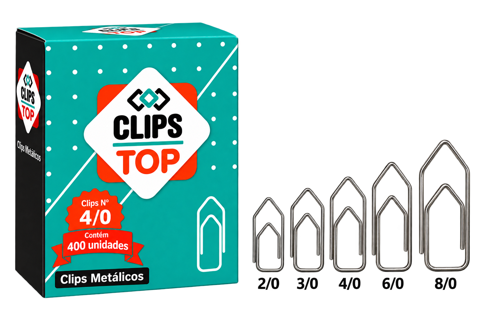 CLIPS NR.4/0 COM 400 UNIDADES