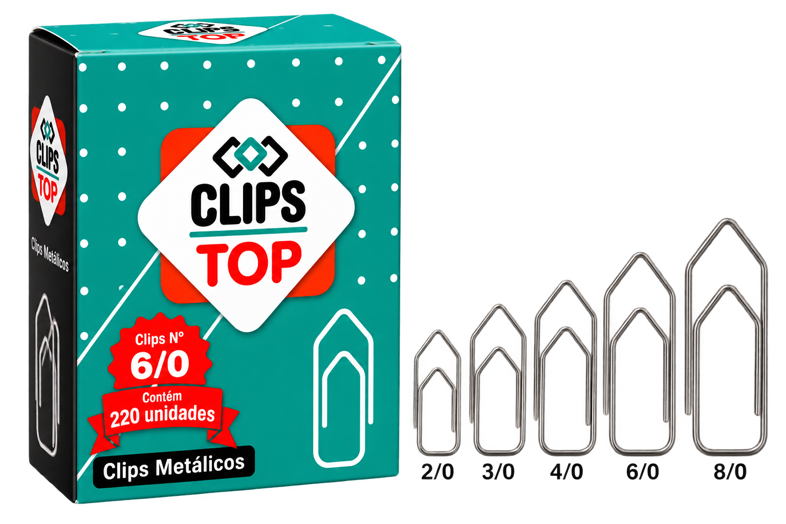 CLIPS NR.6/0 COM 220 UNIDADES