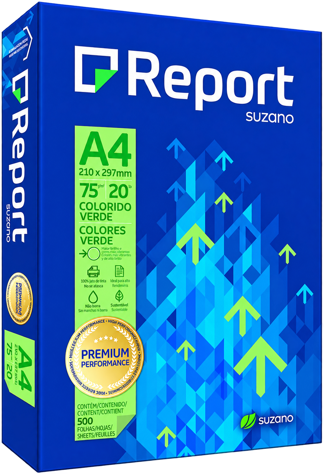 RESMA PAPEL A4 75G/M² COM 500 FLS VERDE REPORT