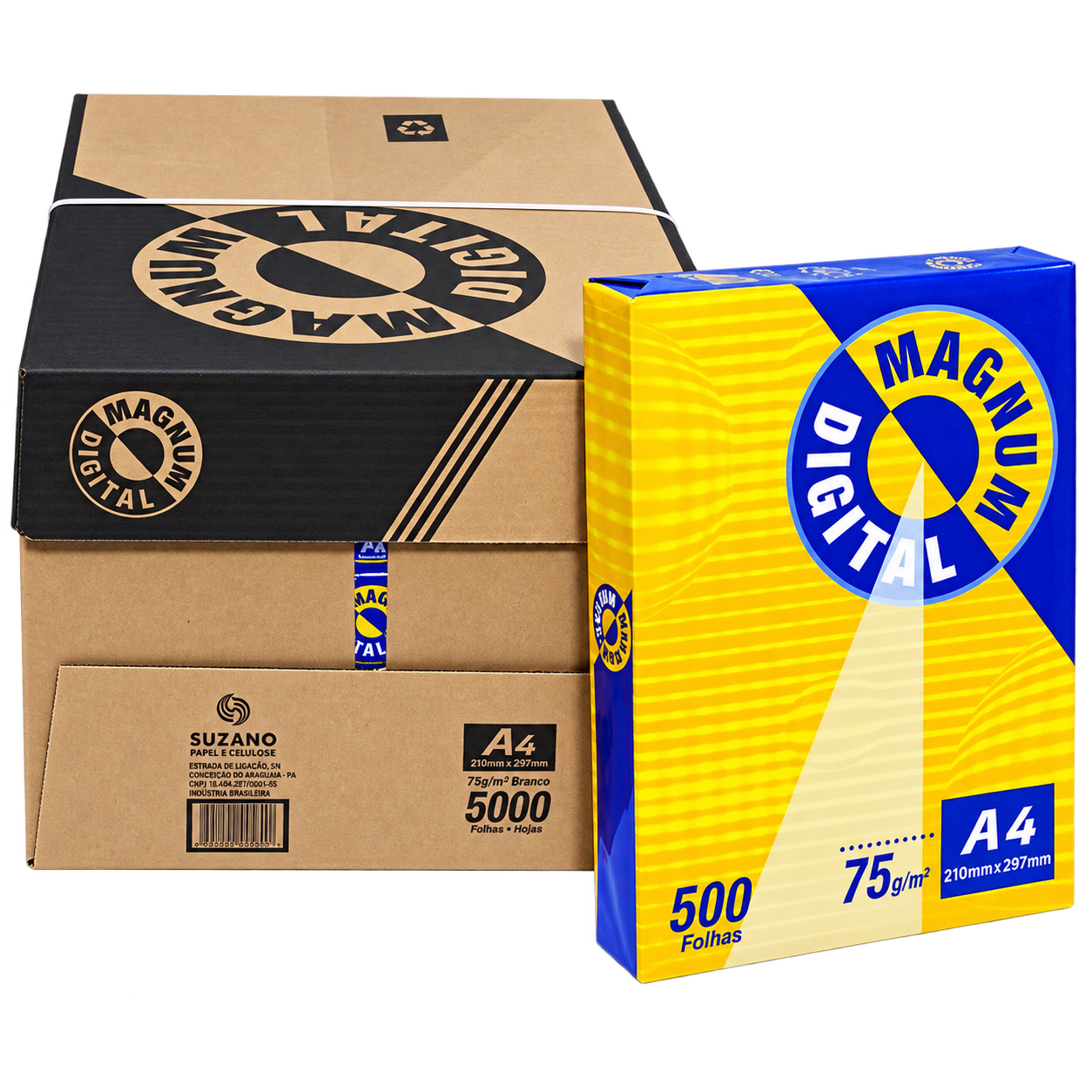 CAIXA DE PAPEL A4 COM 10 RESMAS 500 FLS MAGNUM