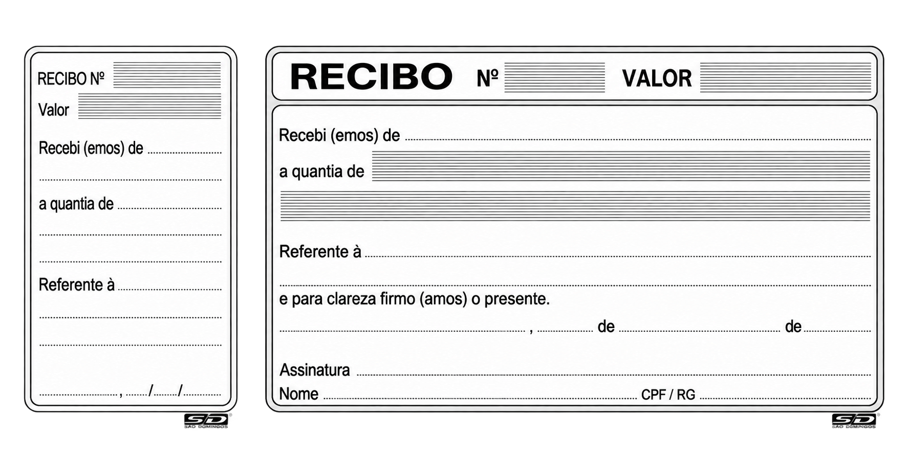 RECIBO COMERCIAL COM CANHOTO COM 50 FLS SD