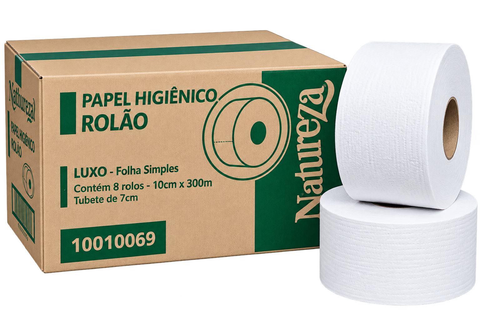 PAPEL HIGIENICO LUXO 08UNX10CMX300M NATUREZA