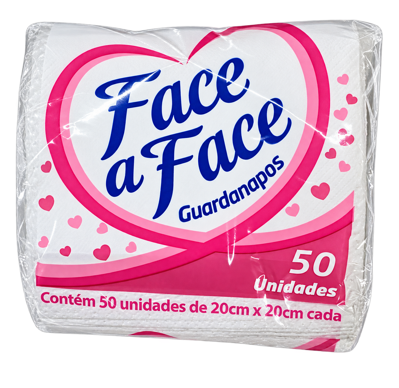 GUARDANAPO 20CM X 22,5CM PACOTE COM 50 UN FACE A FACE