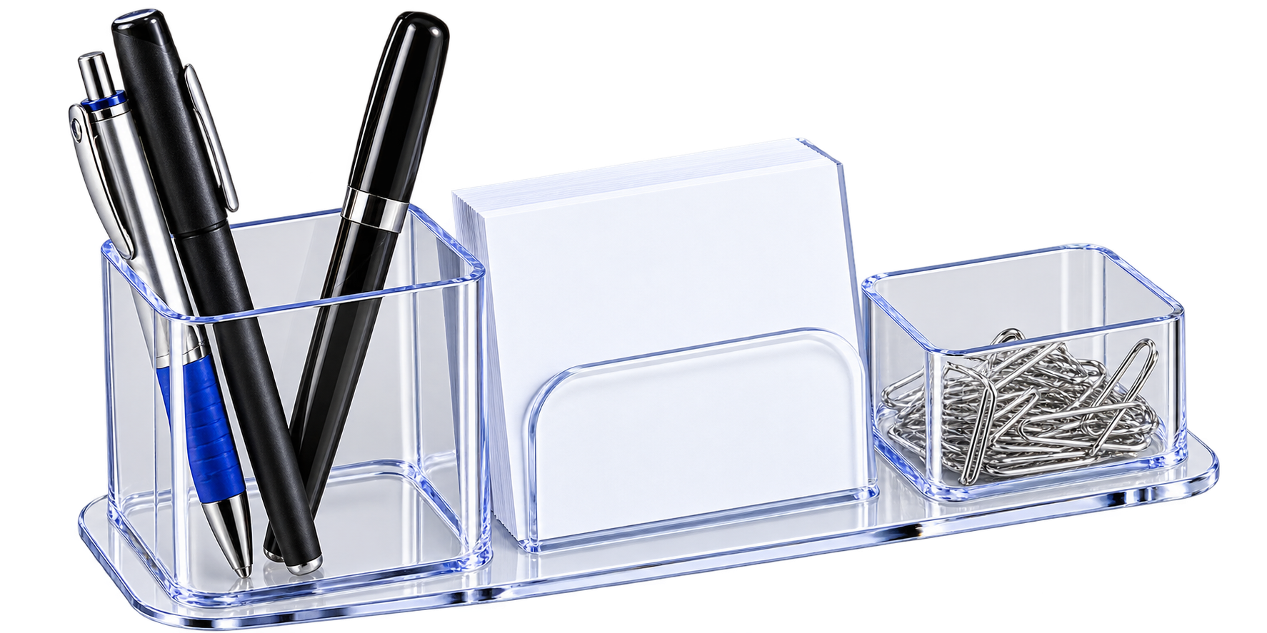 ACESSORIO PARA MESA DELLOCOLOR PORTA LAPIS/LEMBRETE/CLIP CRISTAL DELLO