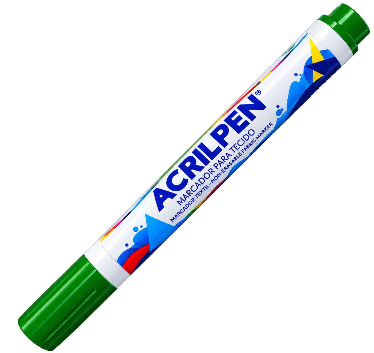 CANETA PARA TECIDO VERDE MUSGO ACRILEX